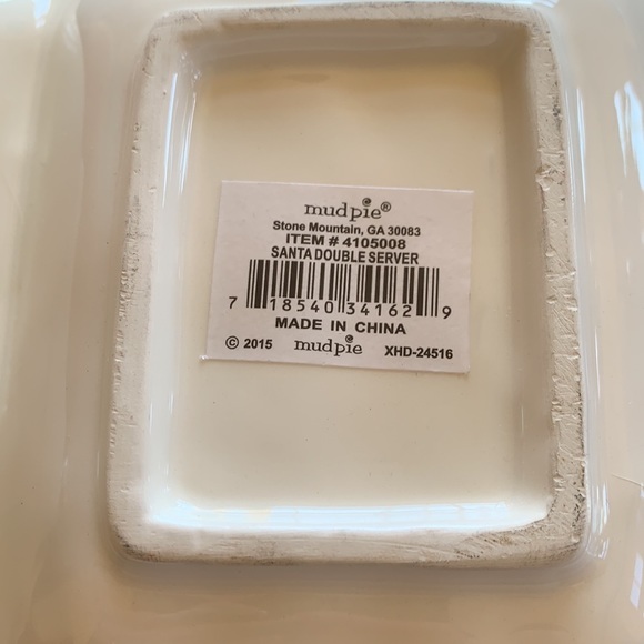 Mud Pie Old St Nick Collection Santa with button nose Double Server 🎄 - Picture 3 of 5